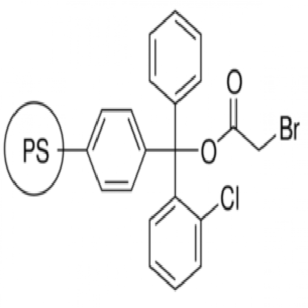 2- کلروتریتیل 2 - اسید برمو استیک، پیوند پلیمری