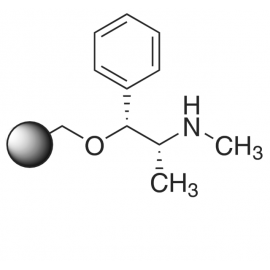 (1R، 2R) -Pseudoephedrine، پلیمر bound 50-100 مش، محدوده برچسب گذاری: 1.0-2.0 mmol / g بارگذاری، 1٪ متقابل با divinylbenzene